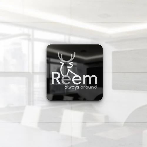 REEM 3D Logo Mockup with white BG by acmo network 2