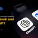 Picture showing logos of ChatGPT and DeepSeek